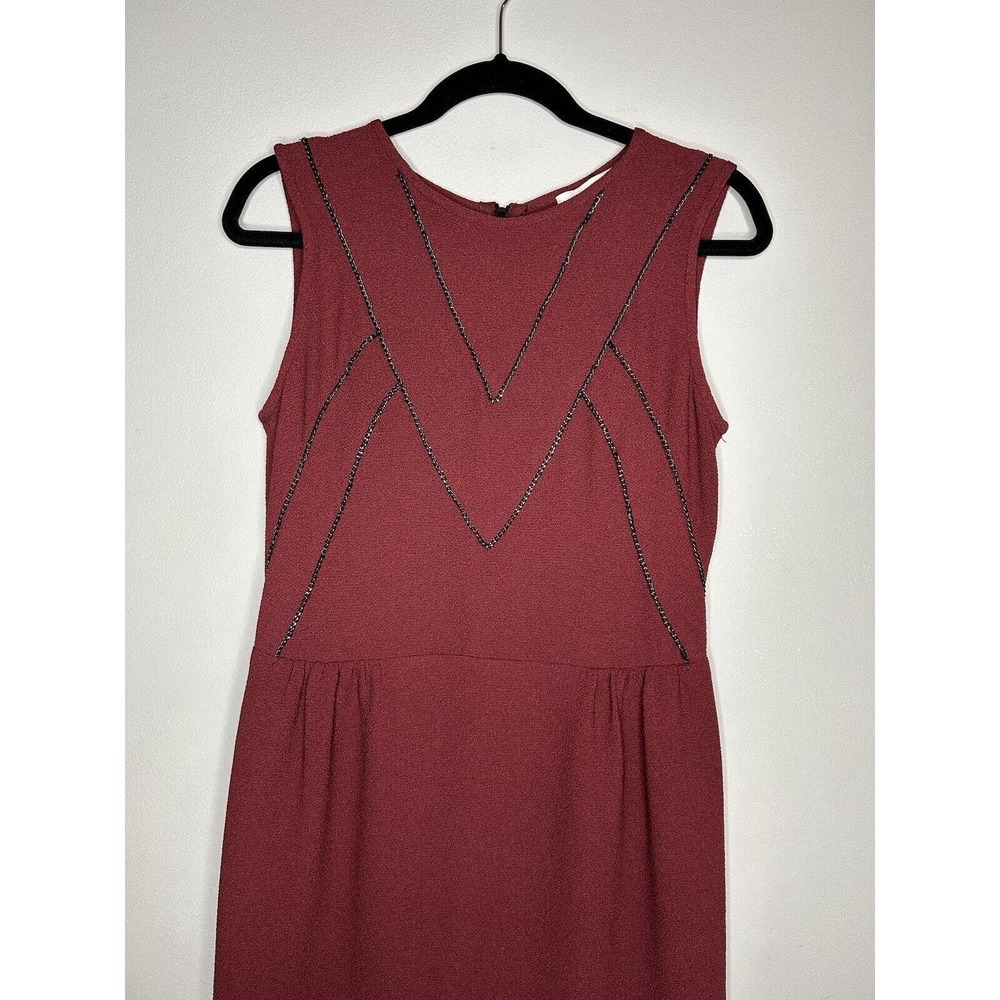 SANDRO 'Rapprocher' Chain Detail Fit and Flare Dress (Large) - Picture 4 of 7